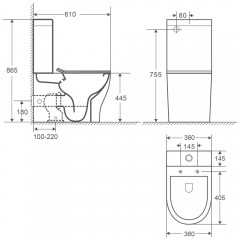 Унитаз WeltWasser Angerbach 001 GL-WT безободковый