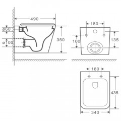 Инсталляция Grohe Rapid SL 38721001 + унитаз Fubini FB003 безободковый с сиденьем