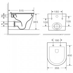 Инсталляция Grohe Rapid SL 38721001 + унитаз Fubini FB004 безободковый с сиденьем