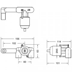 Скрытая часть смесителя Bravat Built-in D968C-ENG