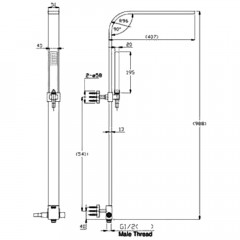 Душевой гарнитур Bravat Arc D224C-ENG