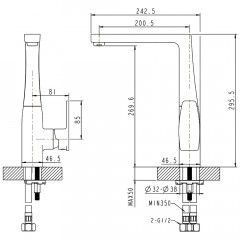 Смеситель для кухни Bravat Riffle F772106C