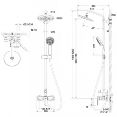 Душевая система Bravat Source F9173218CP-A-ENG