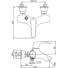 Смеситель для ванны Jacob Delafon Symbol E71680-CP