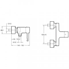 Смеситель для душа Jacob Delafon Cuff E45533-CP