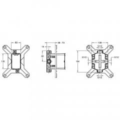 Скрытая часть смесителя Jacob Delafon Modulo 98699D-NF