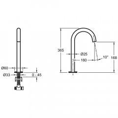 Излив Jacob Delafon Grands Boulevards E25388-CP