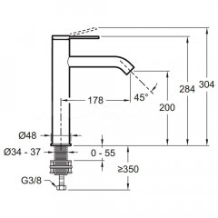 Смеситель для раковины Jacob Delafon Grands Boulevards E77959-4AND-CP