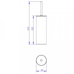 Ёршик для унитаза напольный Felice F 0513 B cromo bianco