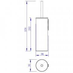 Ёршик для унитаза подвесной Felice F 0613 cromo