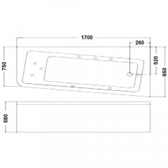 Ванна акриловая WeltWasser Fleesen 170x95 WT L