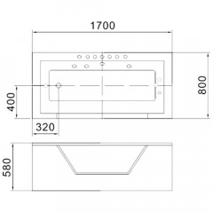 Ванна акриловая WeltWasser Gotleuba 170x80 WT R