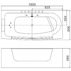 Ванна акриловая WeltWasser Starnberg 185x90 WT R