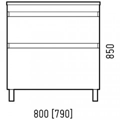 Тумба с раковиной Corozo Алабама 80 напольная