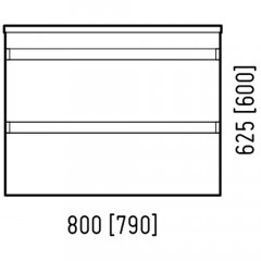 Тумба под раковину Corozo Алабама 80 подвесная SD-00000569