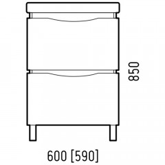 Тумба под раковину Corozo Бостон 60 антик SD-00000801