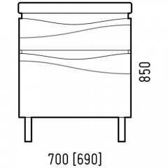Тумба с раковиной Corozo Омаха 70