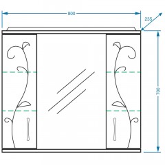 Зеркало-шкаф Stella Polar Фантазия 80/С SP-00000226