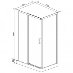 Душевое ограждение Cerutti Vito 110B L