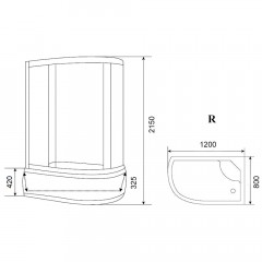 Душевая кабина Parly EC122P-R