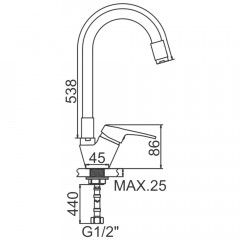 Смеситель для кухни Ledeme H53 L4153-4