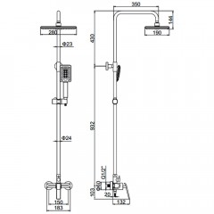 Душевая система Ledeme H74 L2474B