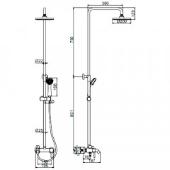 Душевая система Ledeme H52 L2452A