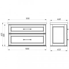 Комплект мебели ASB-Woodline Венеция 100 белый массив ясеня