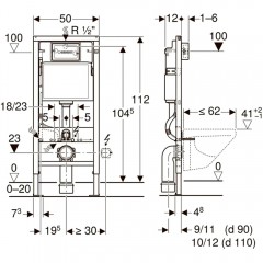 Инсталляция Geberit Duofix 458.128.21.1 + унитаз Cerutti Sella aria B-2376-3 безободковый с сиденьем