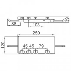 Держатель зубных щёток Ledeme L105W