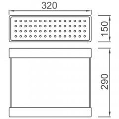 Полка двойная Ledeme L361-2