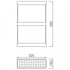 Полка тройная Ledeme L361-3