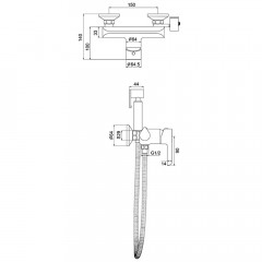 Смеситель с гигиеническим душем Gappo G03-8 G2003-8