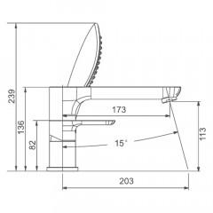 Смеситель на борт ванны Gappo Noar G1148