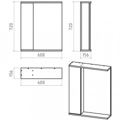 Лира 600 зеркало шкаф