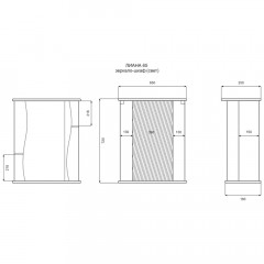 Зеркало-шкаф Misty Лиана 65 R Э-Лиа02065-01СвП