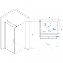 Душевое ограждение RGW Leipzig LE-33 90x90 06123399-11