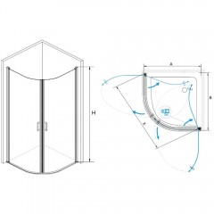 Душевое ограждение RGW Leipzig LE-54 80x80 06125488-11
