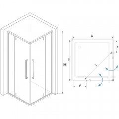 Душевое ограждение RGW Stilvoll SV-33B 100x100 06323300-14