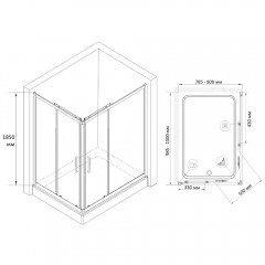 Душевое ограждение RGW Classic CL-44 100x90 32094490-11