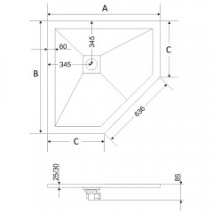 Поддон из искусственного камня RGW Stone ST/T-G 90x90 16155099-02