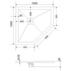 Поддон из искусственного камня RGW Stone ST-Be 90x90 16155099-03