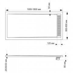 Поддон из искусственного камня RGW Stone STM-G 140x80 14202814-02