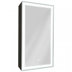 Зеркало-шкаф Континент Mirror Box black LED 350x650 R