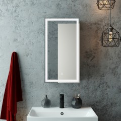 Зеркало-шкаф Континент Mirror Box black LED 350x650 R