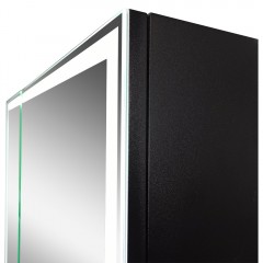 Зеркало-шкаф Континент Mirror Box black LED 800x800