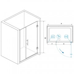 Душевая дверь RGW Hotel HO-012B 90 350601209-14