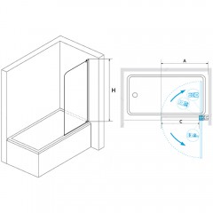Шторка на ванну RGW Screens SC-01 100 03110110-11