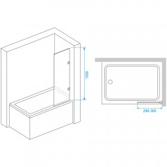 Шторка на ванну RGW Screens SC-056-2 70 3511056270-21