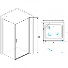 Душевое ограждение RGW Leipzig LE-34 90x100 06123490-11